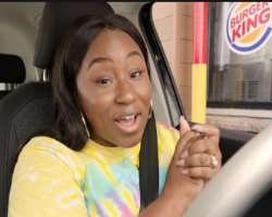 She appeared in a commercial promoting Burger King.